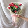 Red Tulips Bouquet - 10 stalks