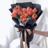 Orange Tulips Bouquet - 20 Stalks
