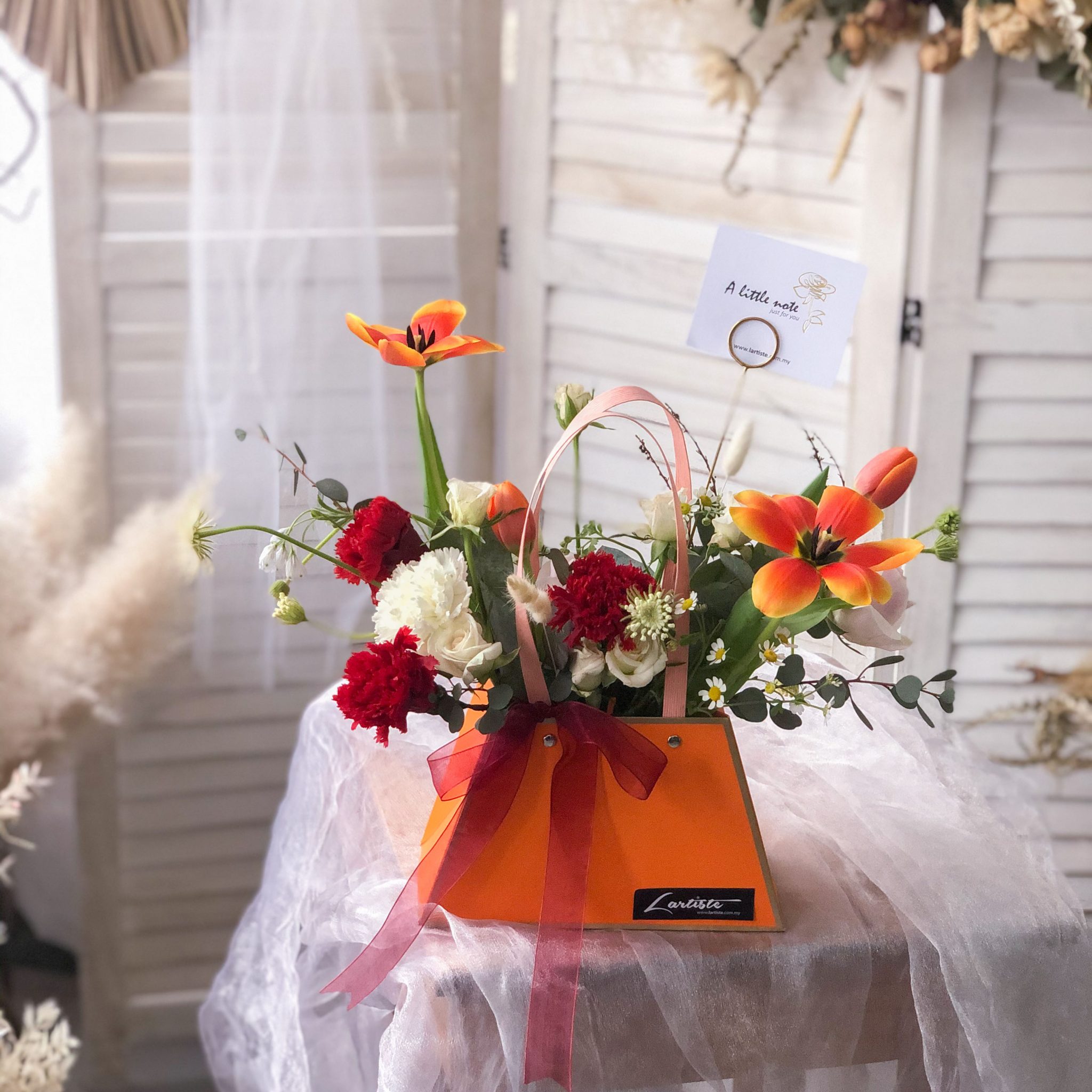 Hermes Bag Flower Box Lartiste KL Florist Same Day Delivery