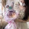Purple Rabbit Acrylic Ball Bouquet