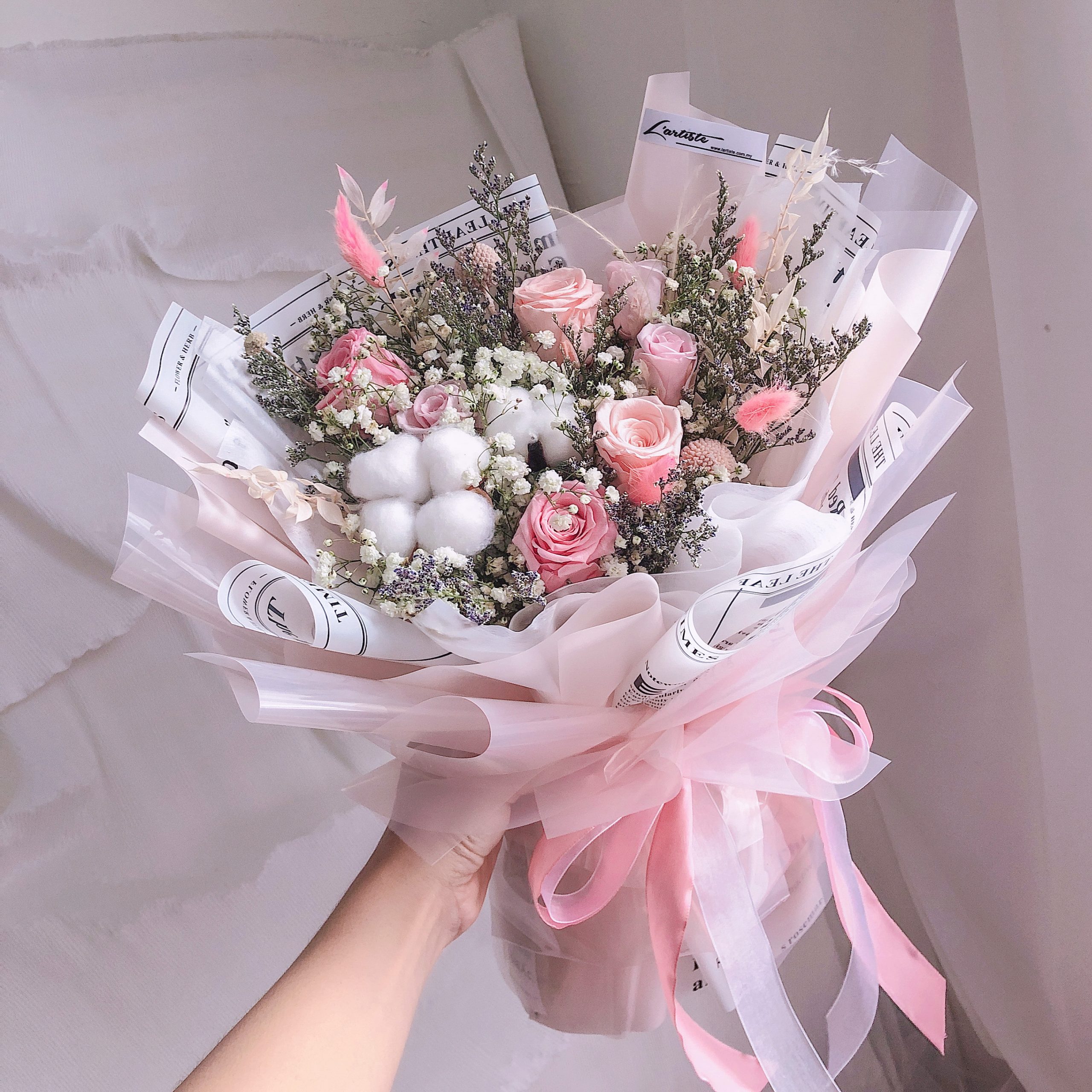 A Bouquet For An Ugly Girl Mix Preserved Flowers Bouquet 02 - Lartiste - KL Florist