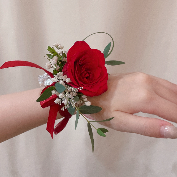 Wrist Corsage- Red Rose - Lartiste - KL Florist
