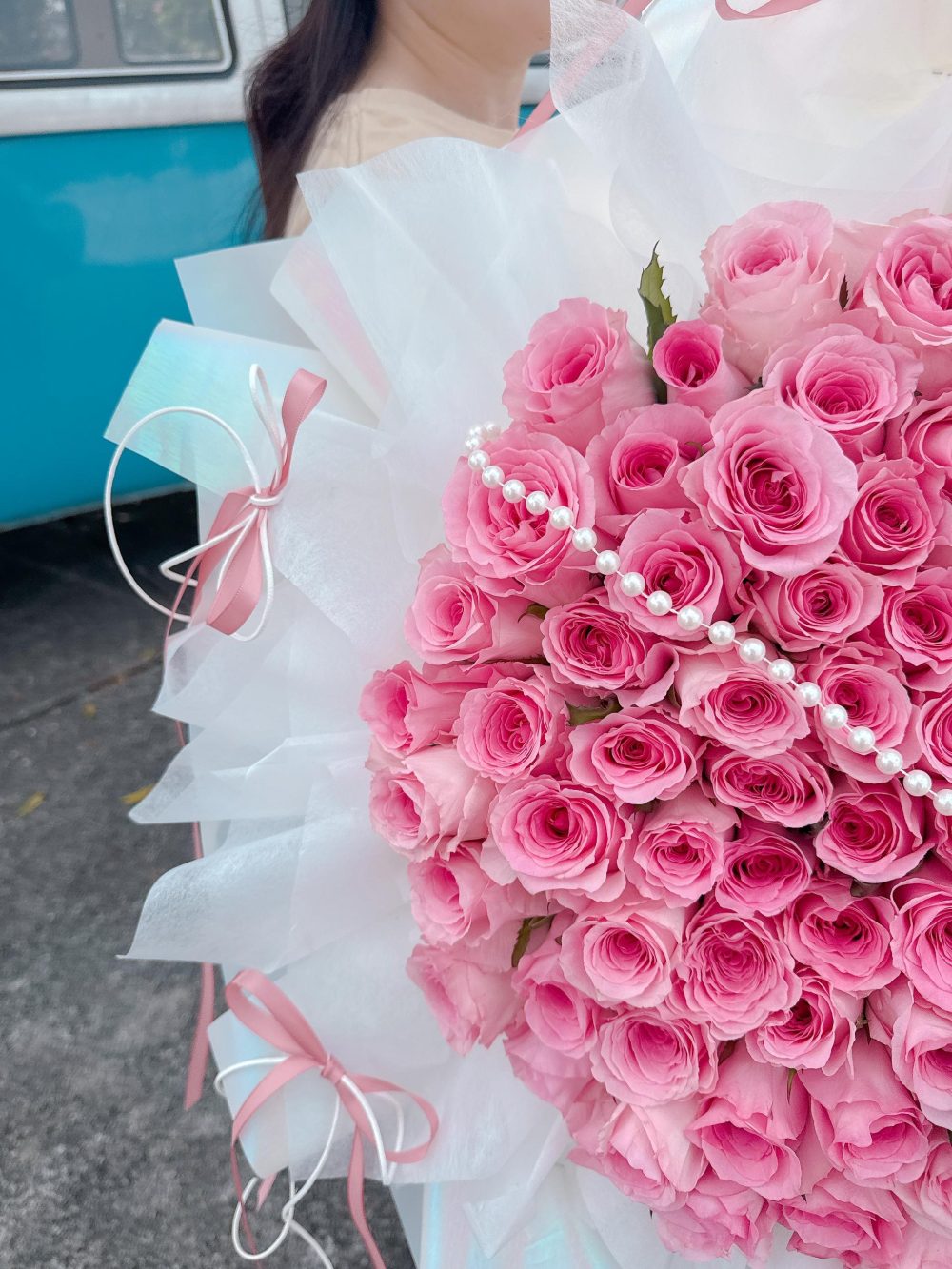 Proposal Bouquet 01 (Pink Kenya Rose) - Image 3