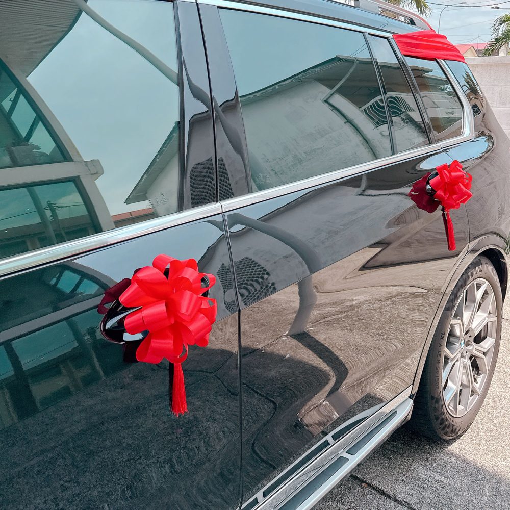 Alternative view of Car Deco - Red Satin Ball